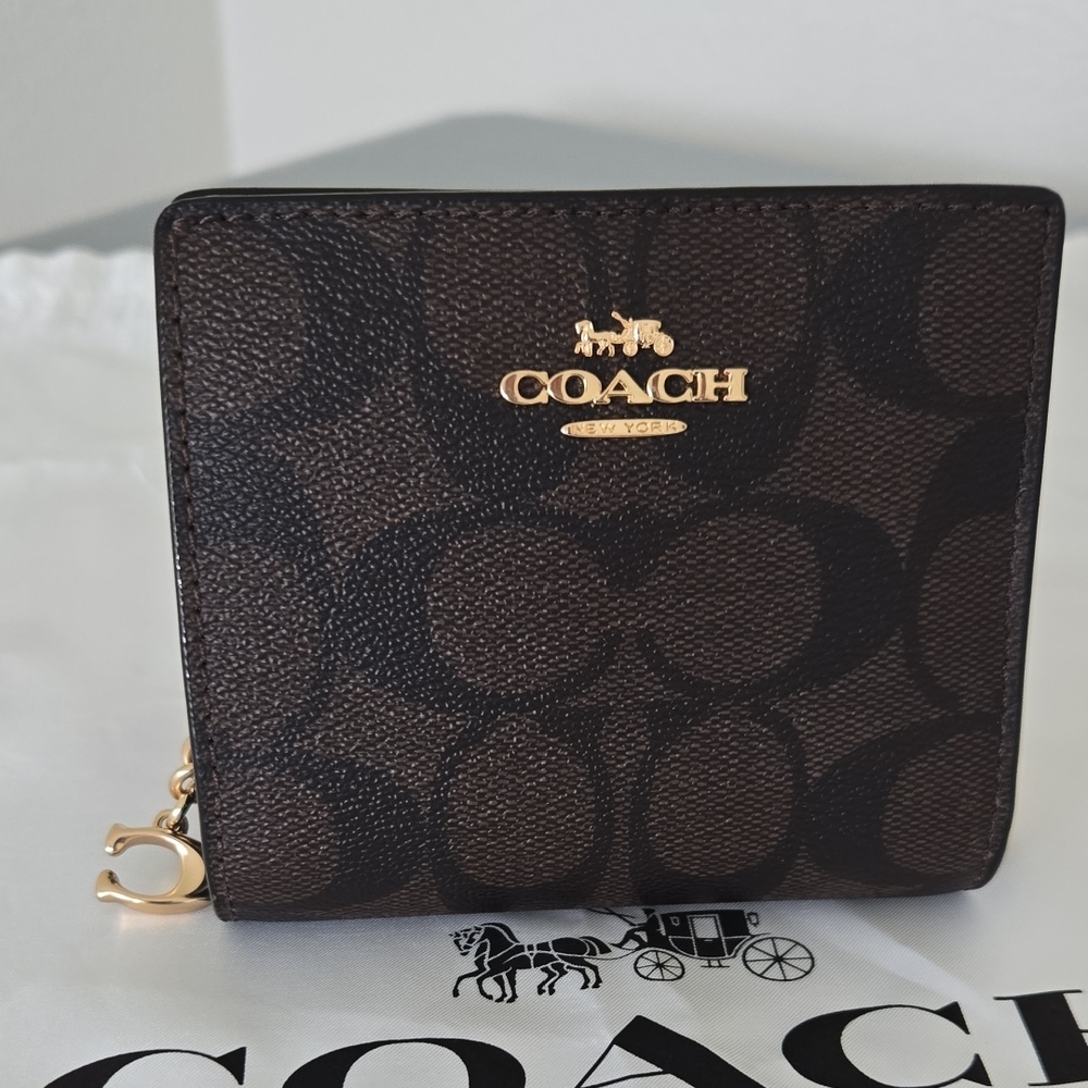 Coach Dark Brown Signature Wallet